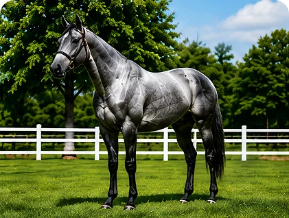 Dressage horse close-up